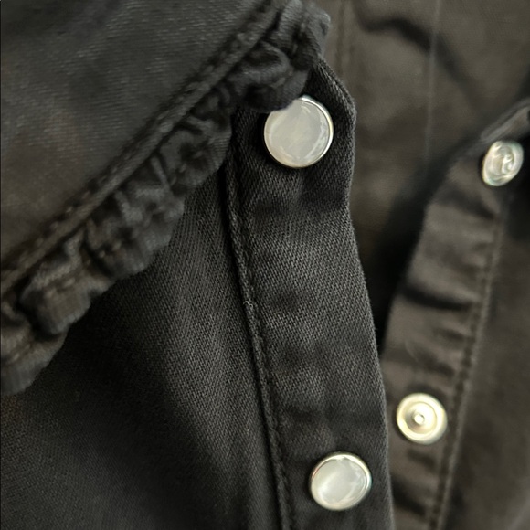 Free People Black Button Down Shirt - Picture 5 of 6